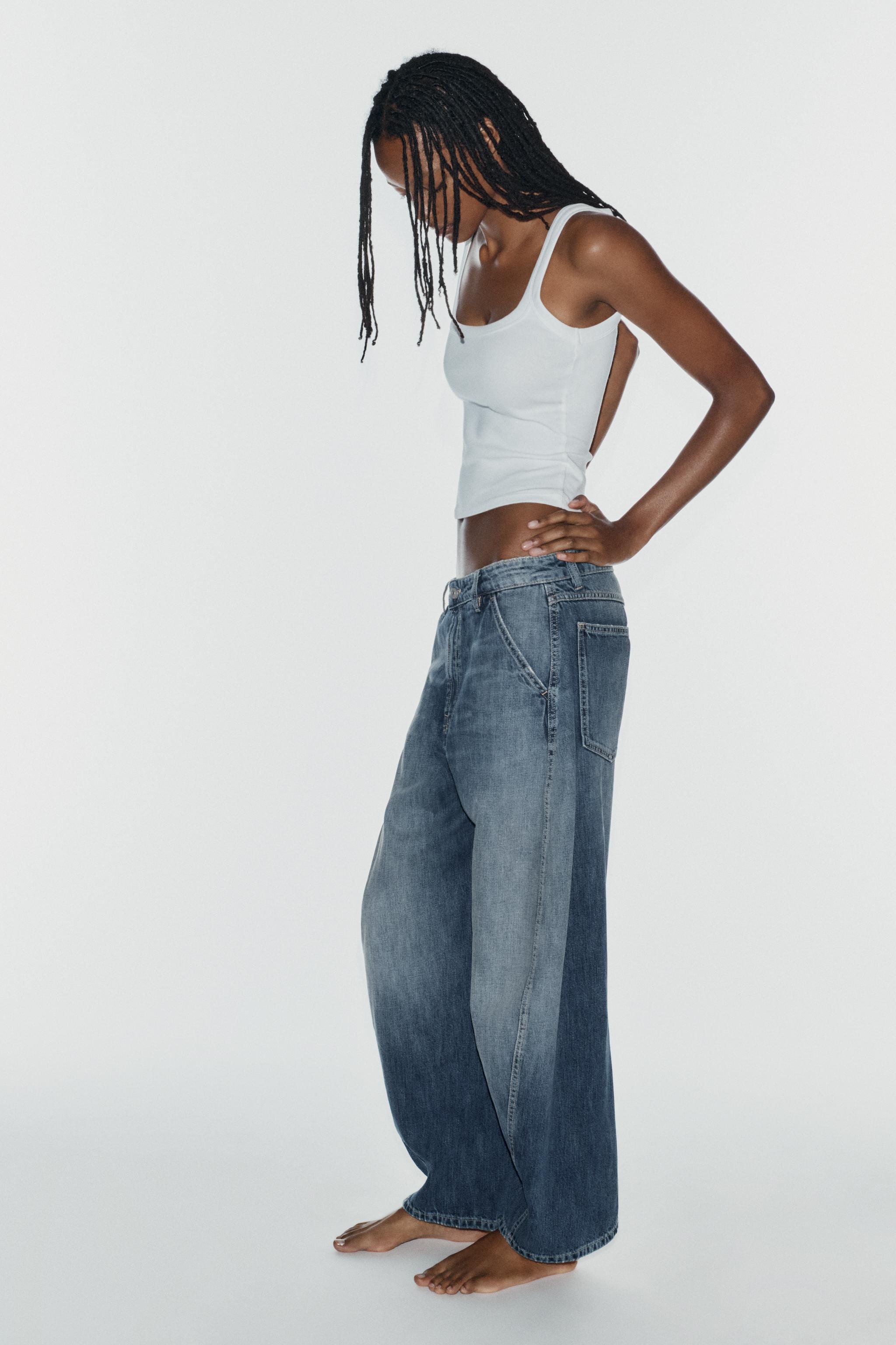 TRF MID-RISE BARREL CHINO JEANS